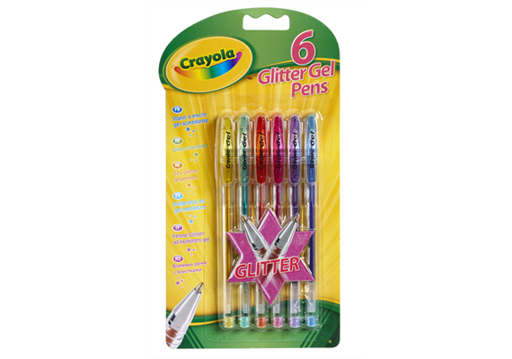 Crayola 6 Glitzer Gelstifte