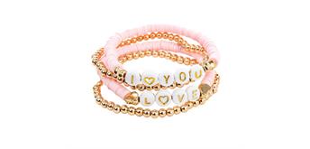 Creative Education 84110 Armband Pink Love 4 Stück