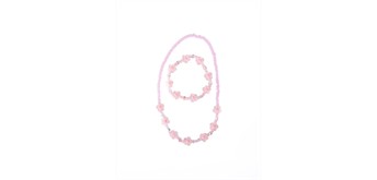 Creative Education 86169 Rosa Kristallblüten Halskette & Armband Set, 2 Stück