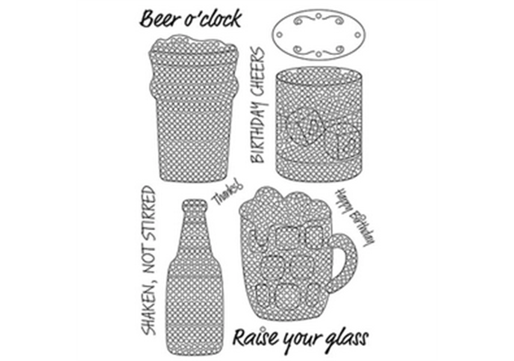 Crystal Art A5 Stamp "Beer O'Clock"