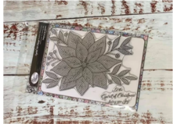 Crystal Art A5 Stamp "Radiant Poinsettia"