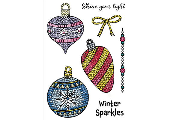 Crystal Art A6 Stamp "Beautiful Baubles"
