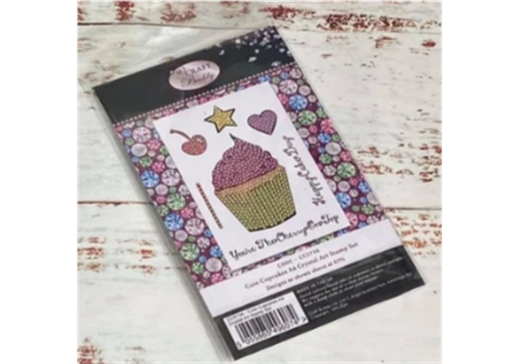 Crystal Art A6 Stamp "Cute Cupcakes"