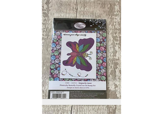 Crystal Art A6 Stamp "Flutterby Butterfly"