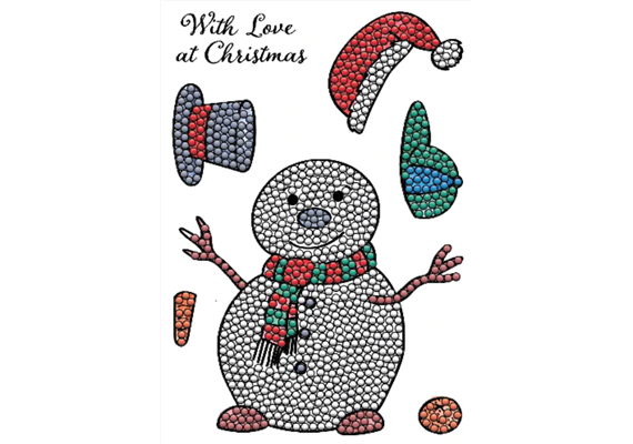 Crystal Art A6 Stamp "Friendly Snowman"