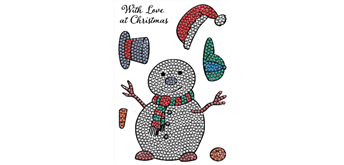 Crystal Art A6 Stamp "Friendly Snowman"