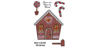 Crystal Art A6 Stamp "Gingerbread House"