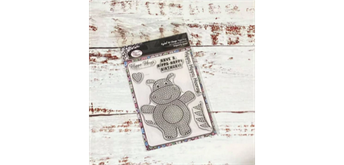 Crystal Art A6 Stamp "Hippo Hugs"