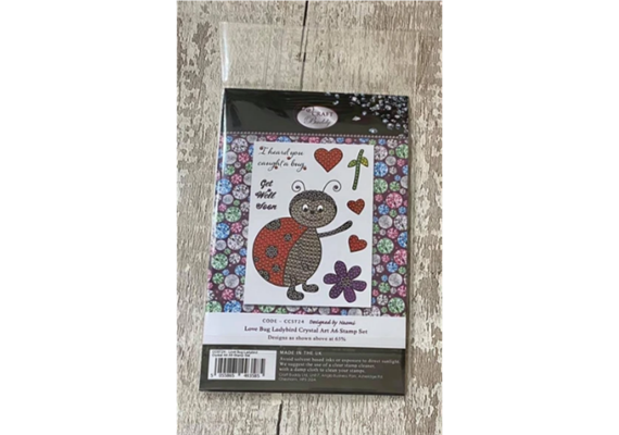 Crystal Art A6 Stamp "Love Bug Ladybird"