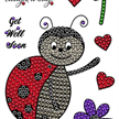 Crystal Art A6 Stamp "Love Bug Ladybird" | Bild 2