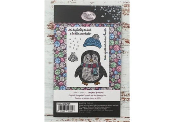 Crystal Art A6 Stamp "Playful Penguin"