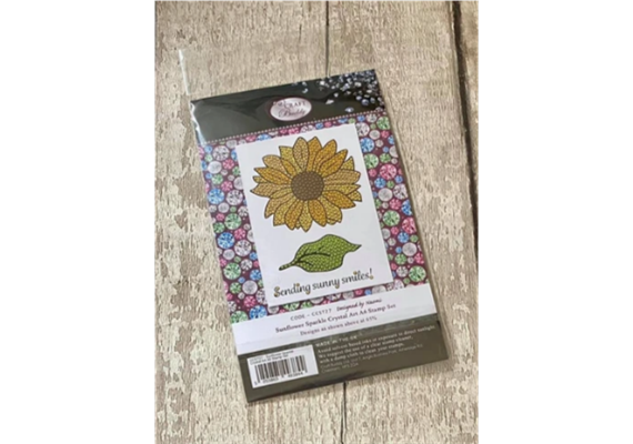 Crystal Art A6 Stamp "Sunflower Sparkle"