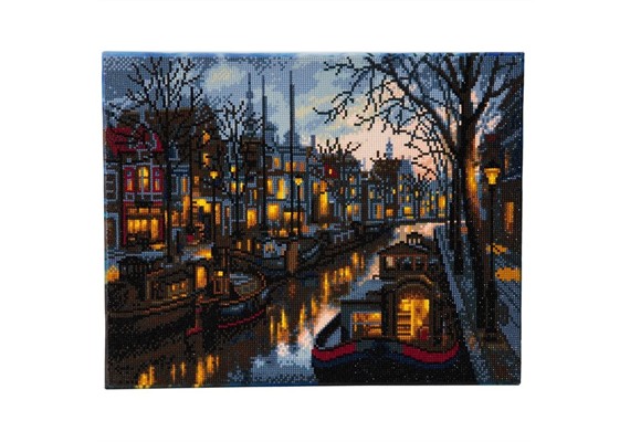 Crystal Art "Canal Life" Kit, 40 x 50 cm