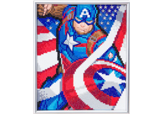 Crystal Art "Captain America" Bilderrahmen 21 x 25 cm