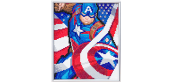 Crystal Art "Captain America" Bilderrahmen 21 x 25 cm