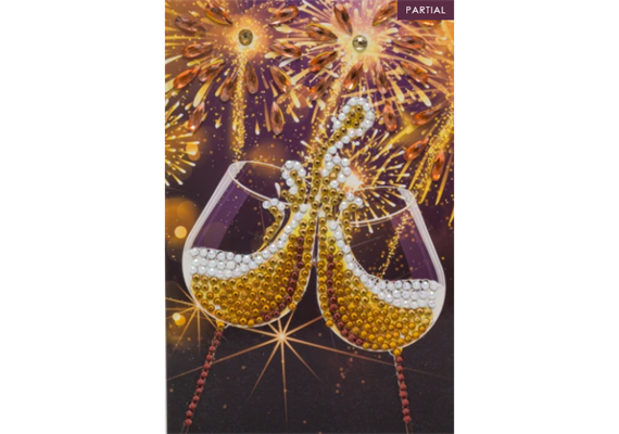 Crystal Art Card Champagne Celebration 10 x 15 cm