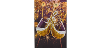 Crystal Art Card Champagne Celebration 10 x 15 cm