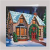 Crystal Art Card Christmas Cottage 18 x 18 cm