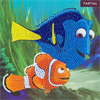 Crystal Art Card Dory and Marlin 18 x 18 cm