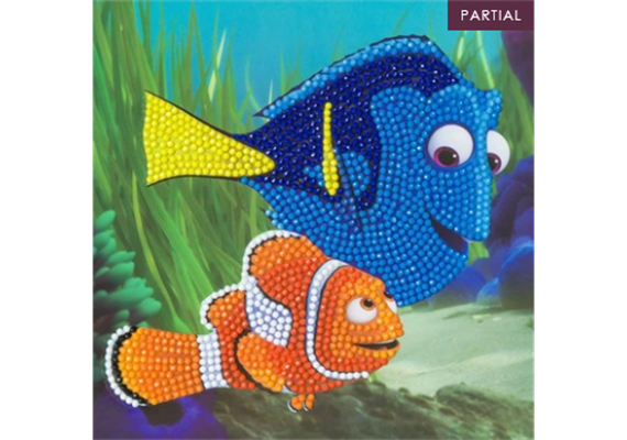 Crystal Art Card Dory and Marlin 18 x 18 cm