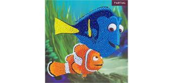 Crystal Art Card Dory and Marlin 18 x 18 cm