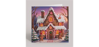 Crystal Art Card Festive Gingerbread, 18 x 18 cm