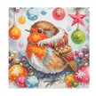 Crystal Art Card Festive Robin 18 x 18 cm | Bild 4
