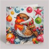 Crystal Art Card Festive Robin 18 x 18 cm
