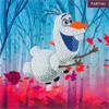 Crystal Art Card Floating Olaf 18 x 18 cm