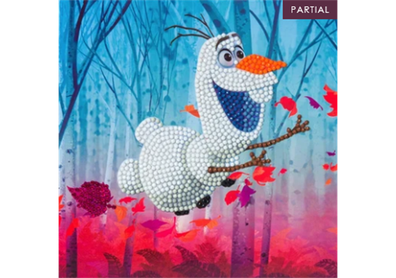 Crystal Art Card Floating Olaf 18 x 18 cm