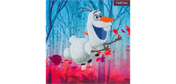 Crystal Art Card Floating Olaf 18 x 18 cm