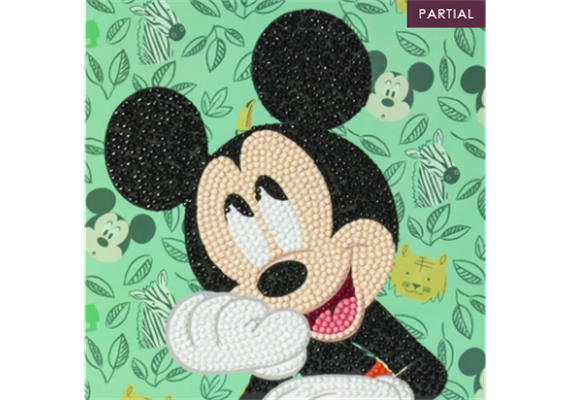 Crystal Art Card Happy Mickey 18 x 18 cm