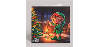 Crystal Art Card Jolly Elf 18 x 18 cm