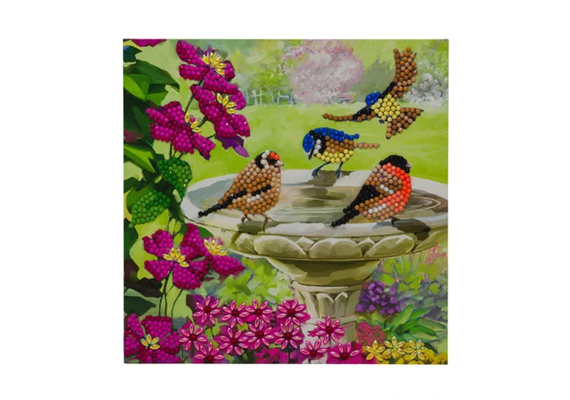 Crystal Art Card Kit "Birds" 18 x 18 cm