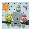 Crystal Art Card Kit "Birthday Friends" 18 x 18 cm