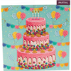 Crystal Art Card Kit Cake 18 x 18 cm