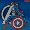 Crystal Art Card Kit Captain America 18 x 18 cm