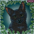 Crystal Art Card Kit Christmas Cat 18 x 18 cm | Bild 2