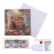 Crystal Art Card Kit Christmas Kittens 18 x 18 cm | Bild 4