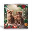 Crystal Art Card Kit Christmas Kittens 18 x 18 cm | Bild 2