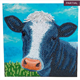 Crystal Art Card Kit Cute Cow 18 x 18 cm