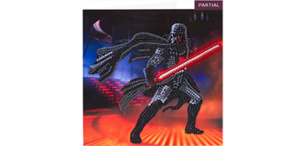 Crystal Art Card Kit Darth Vader 18 x 18 cm