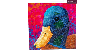 Crystal Art Card Kit Delightful Duck 18 x 18 cm