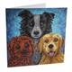 Crystal Art Card Kit Dogs 18 x 18 cm