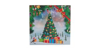 Crystal Art Card Kit Festive Tree 18 x 18 cm