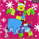 Crystal Art Card Kit "Festive Winnie the Pooh" 18 x 18 cm