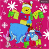 Crystal Art Card Kit "Festive Winnie the Pooh" 18 x 18 cm