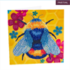 Crystal Art Card Kit Floral Bumblebee 18 x 18 cm
