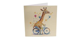 Crystal Art Card Kit Giraffe 18 x 18 cm
