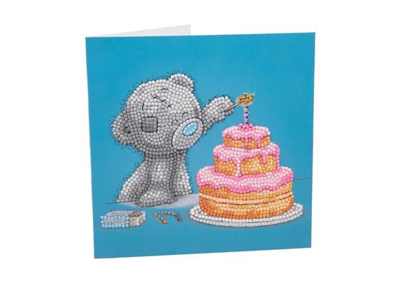 Crystal Art Card Kit Happy Birthday 18 x 18 cm